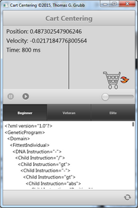 Executing a Cart Centering Genetic Program